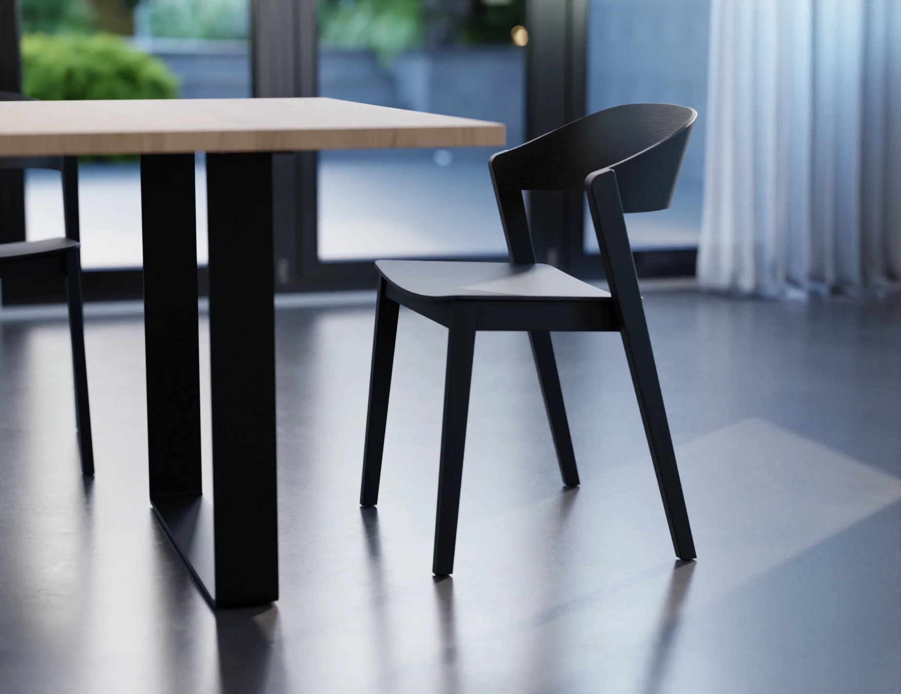 Asher Dining Chair Black Ash - Image 5