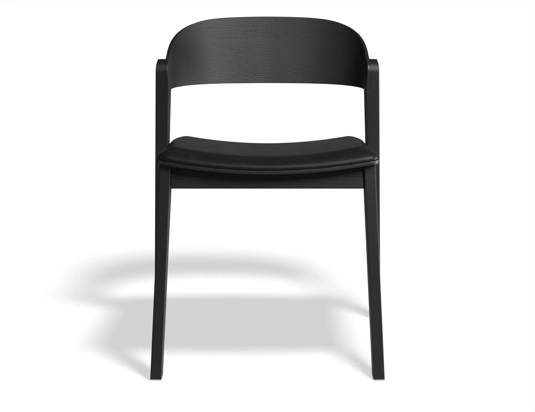 Asher Dining Chair Black Ash with Padded Seat - Image 3