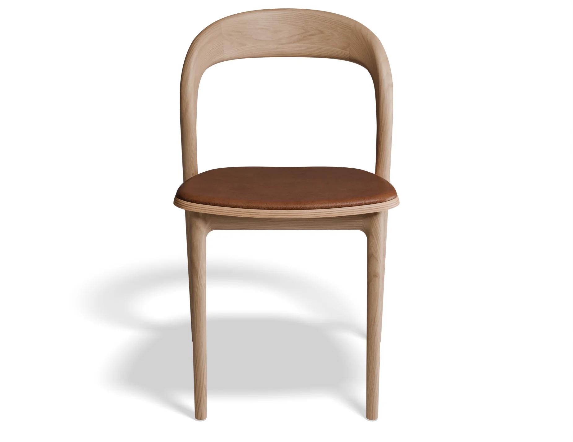 Ava Dining Chair Natural Ash with Tan Padded Seat - Image 4