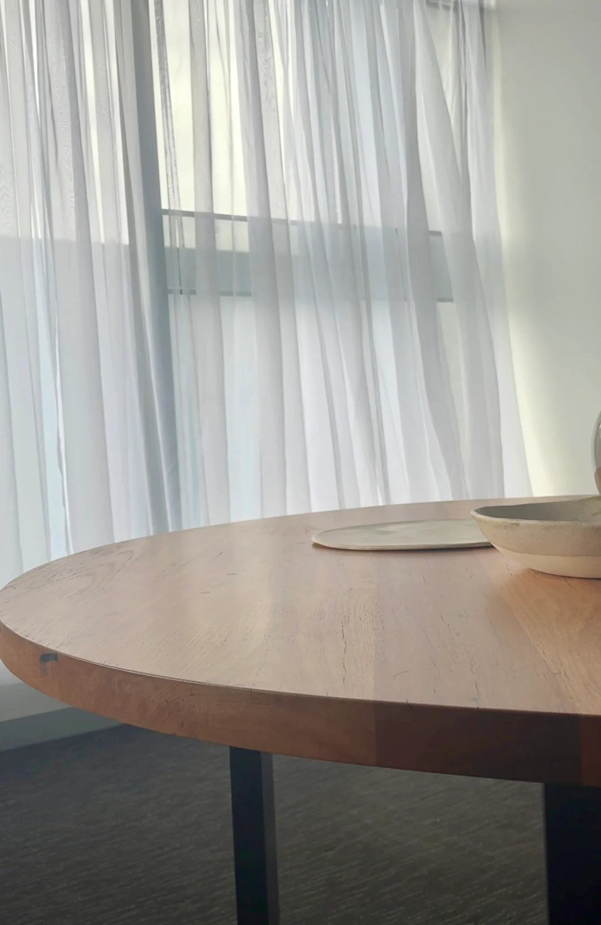 Available Now - Bespoke 1.5m Round Timber Dining Table Blackbutt - Image 3