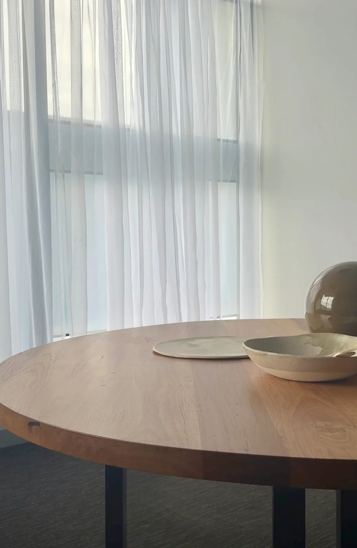 Available Now - Bespoke 1.5m Round Timber Dining Table Blackbutt - Image 5