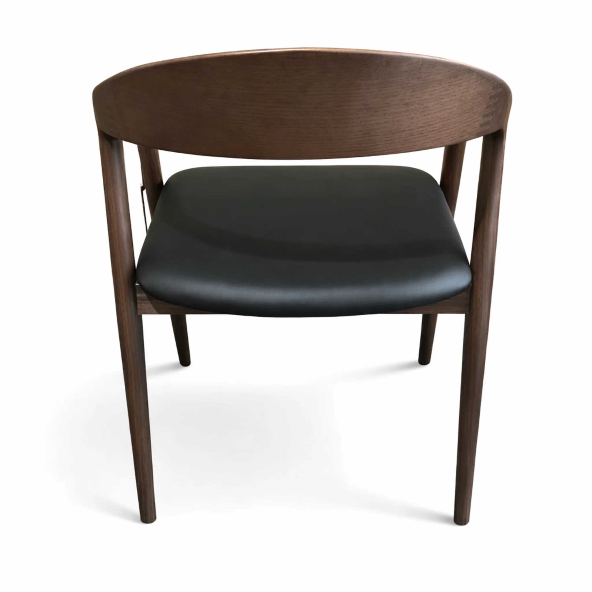 Belvedere Dining Chair — Ash Stained Walnut with Upholstered Leather Seat - Image 5