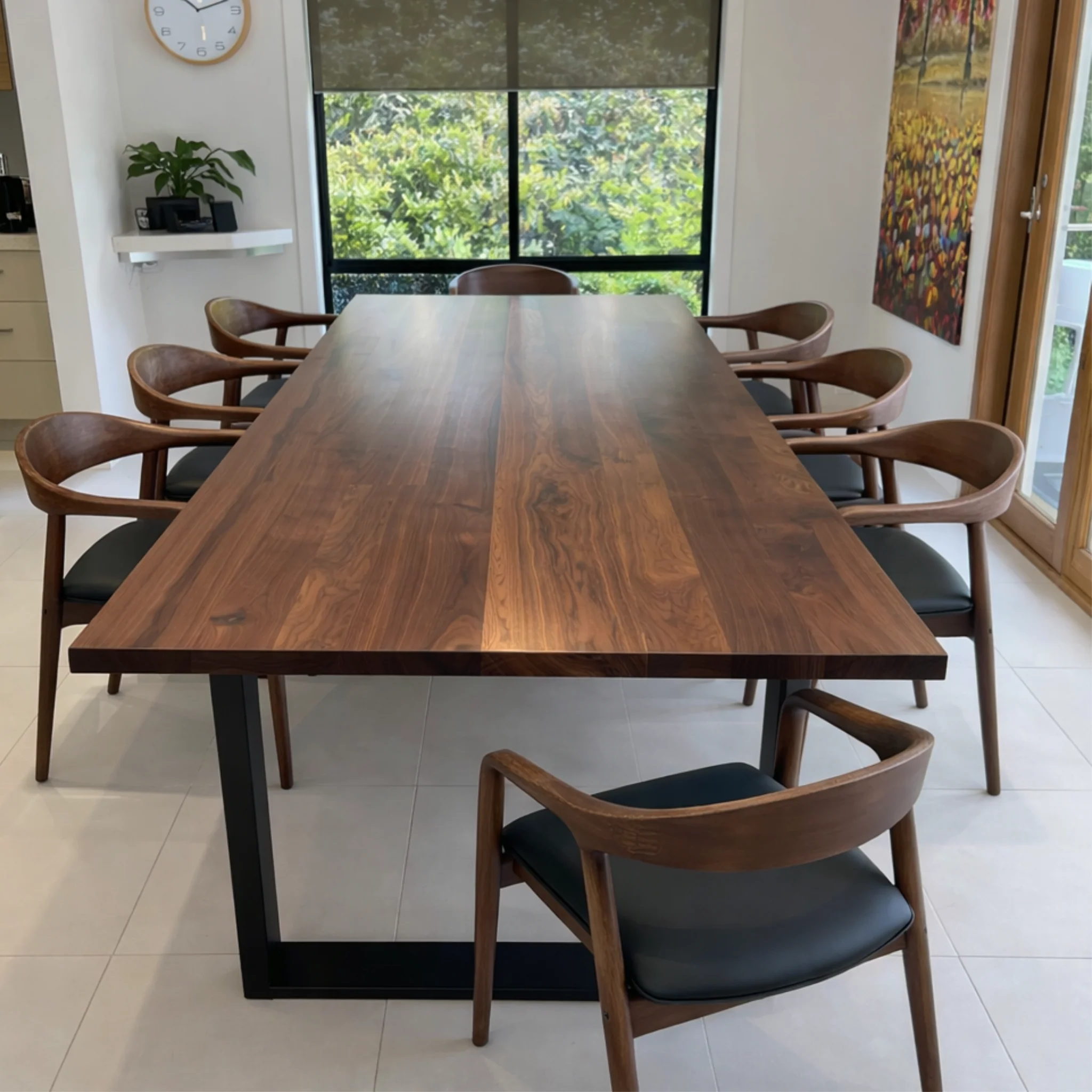 Belvedere Dining Chair — Ash Stained Walnut with Upholstered Leather Seat - Image 7