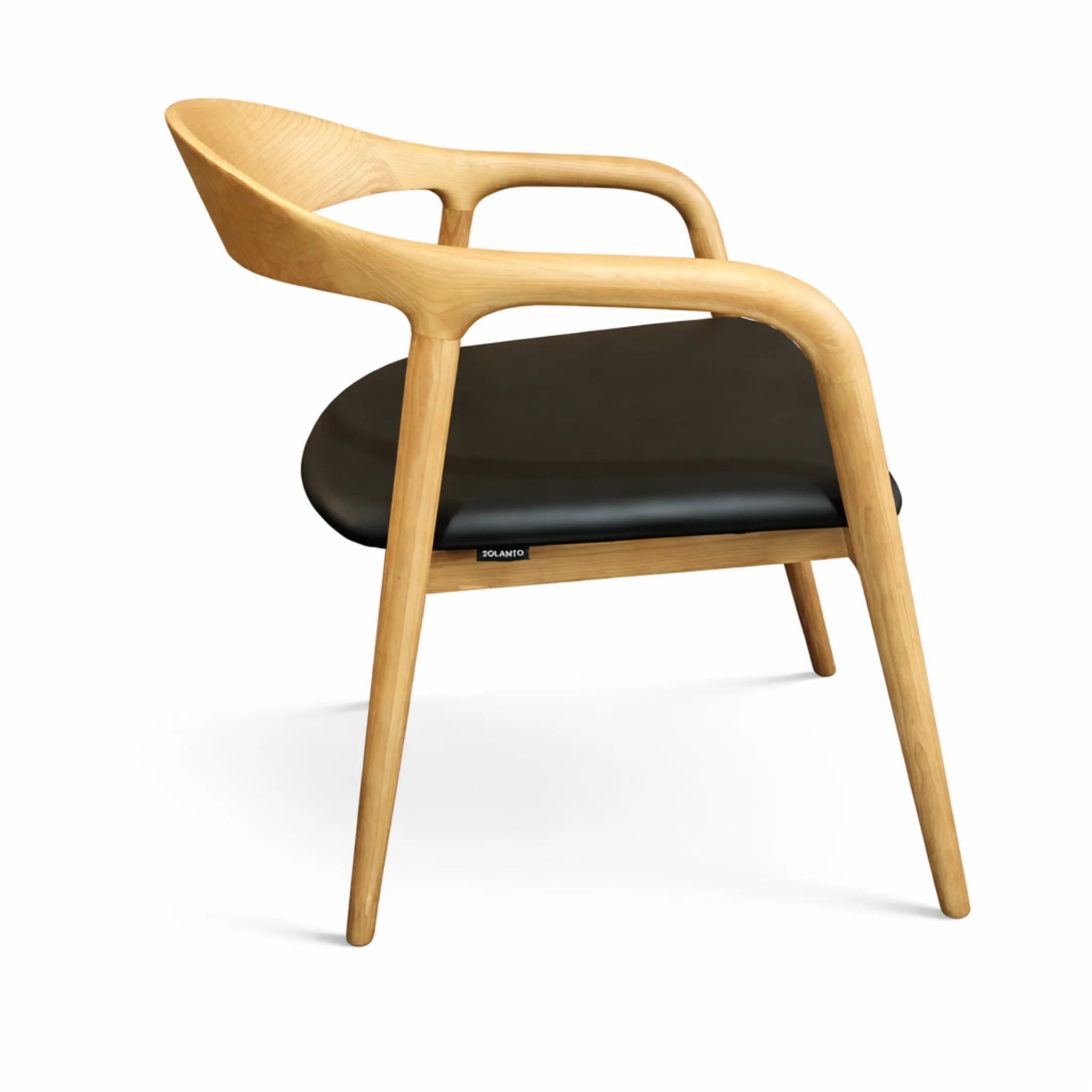 Belvedere Dining Chair — Ash with Upholstered Leather Seat - Image 4
