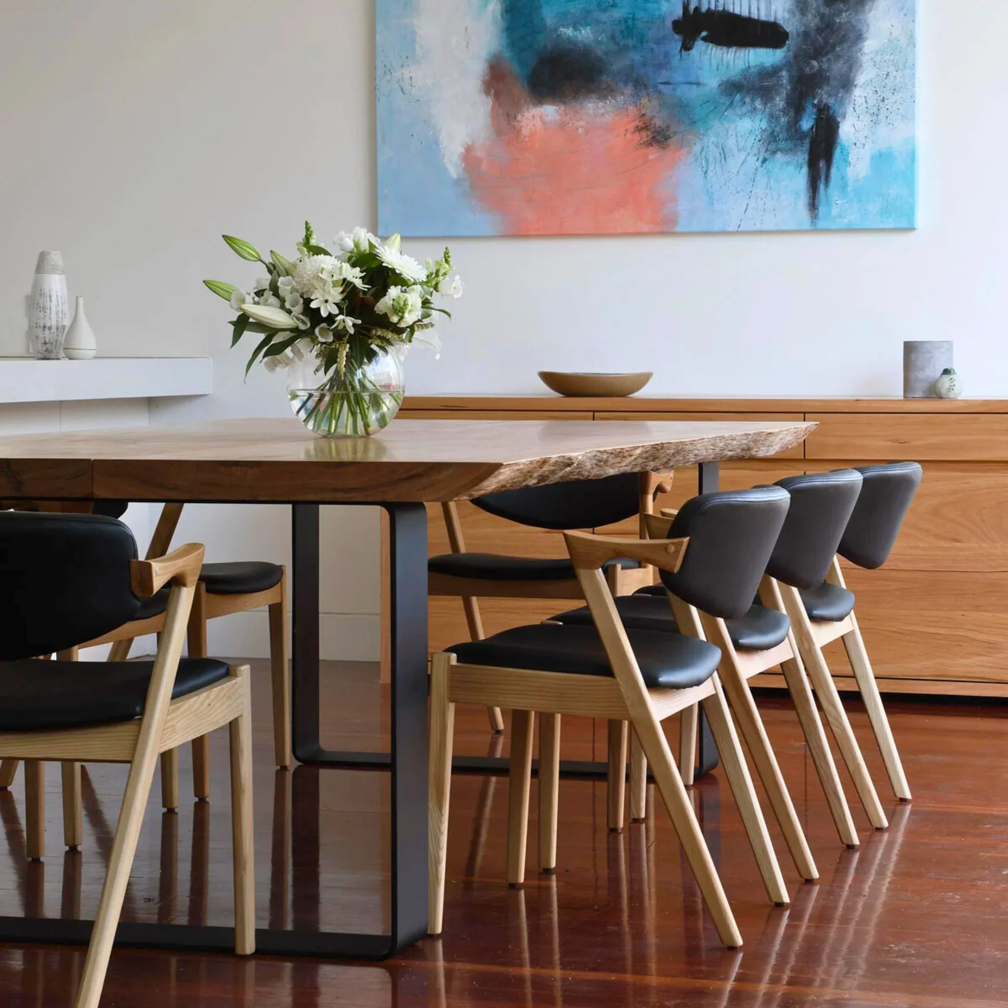 Blackbutt Live Edge Dining Table - Image 5