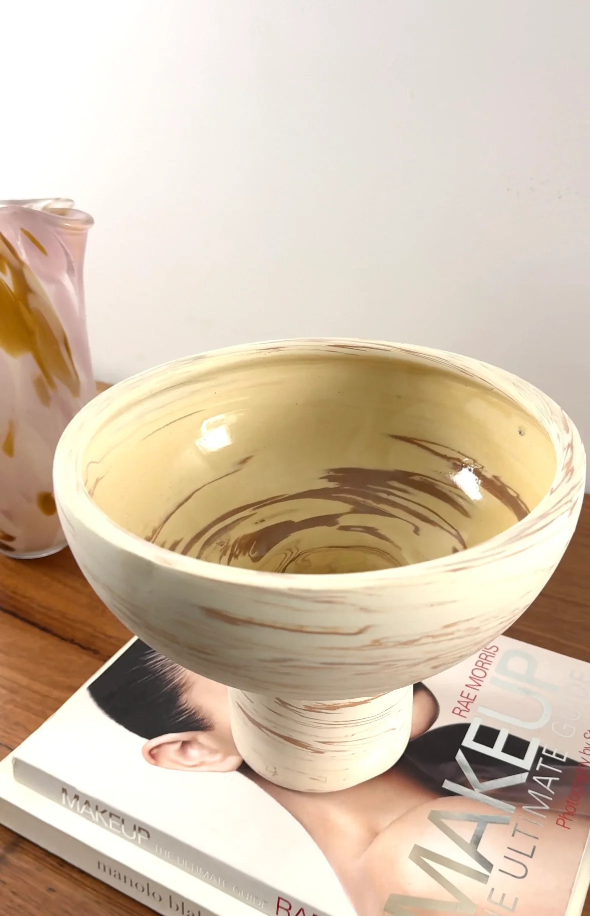 Drift Goblet Bowl - Marbled Tan - Image 4