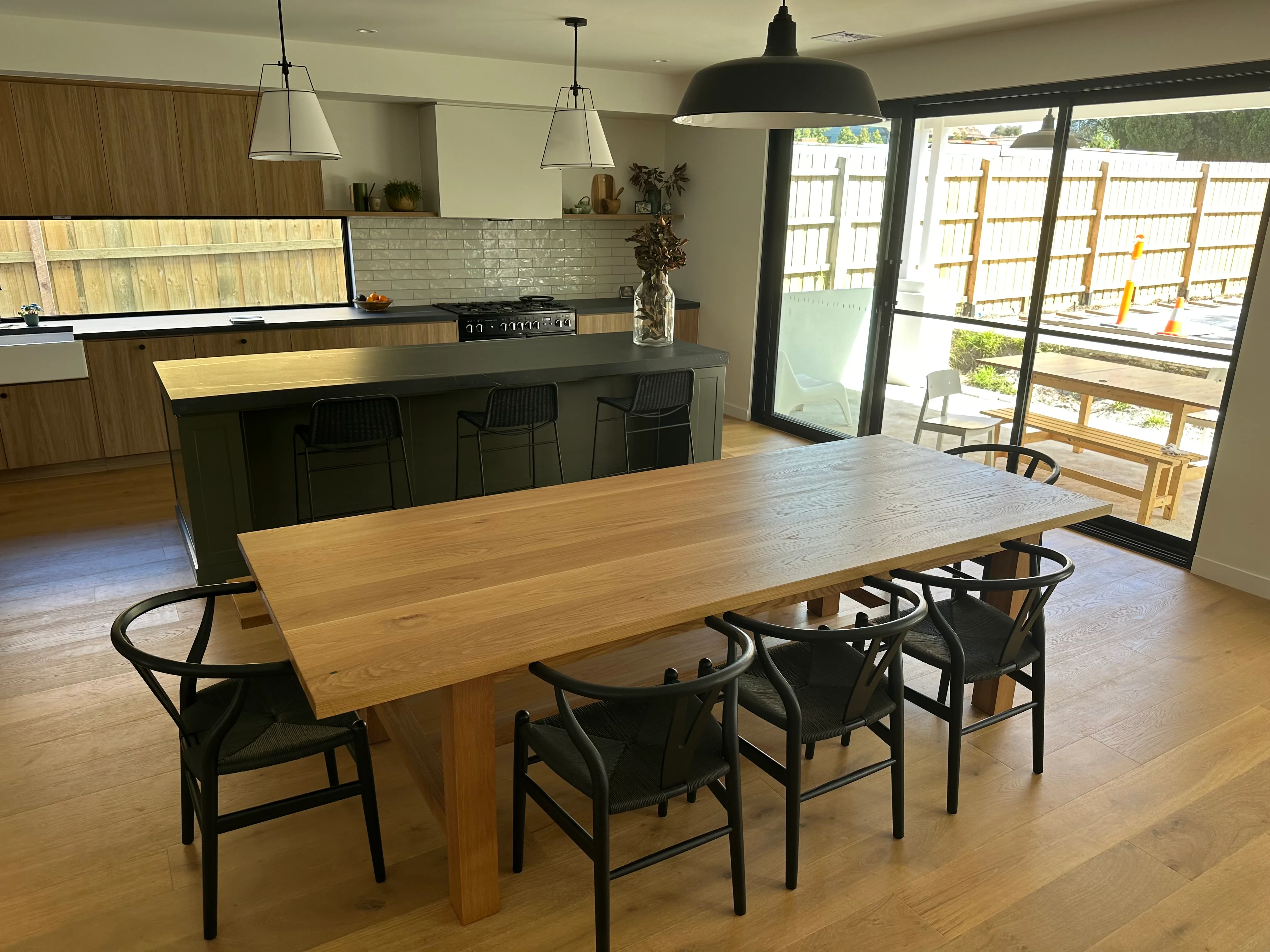 French Farmhouse Dining Table & Bench Seat - Image 4