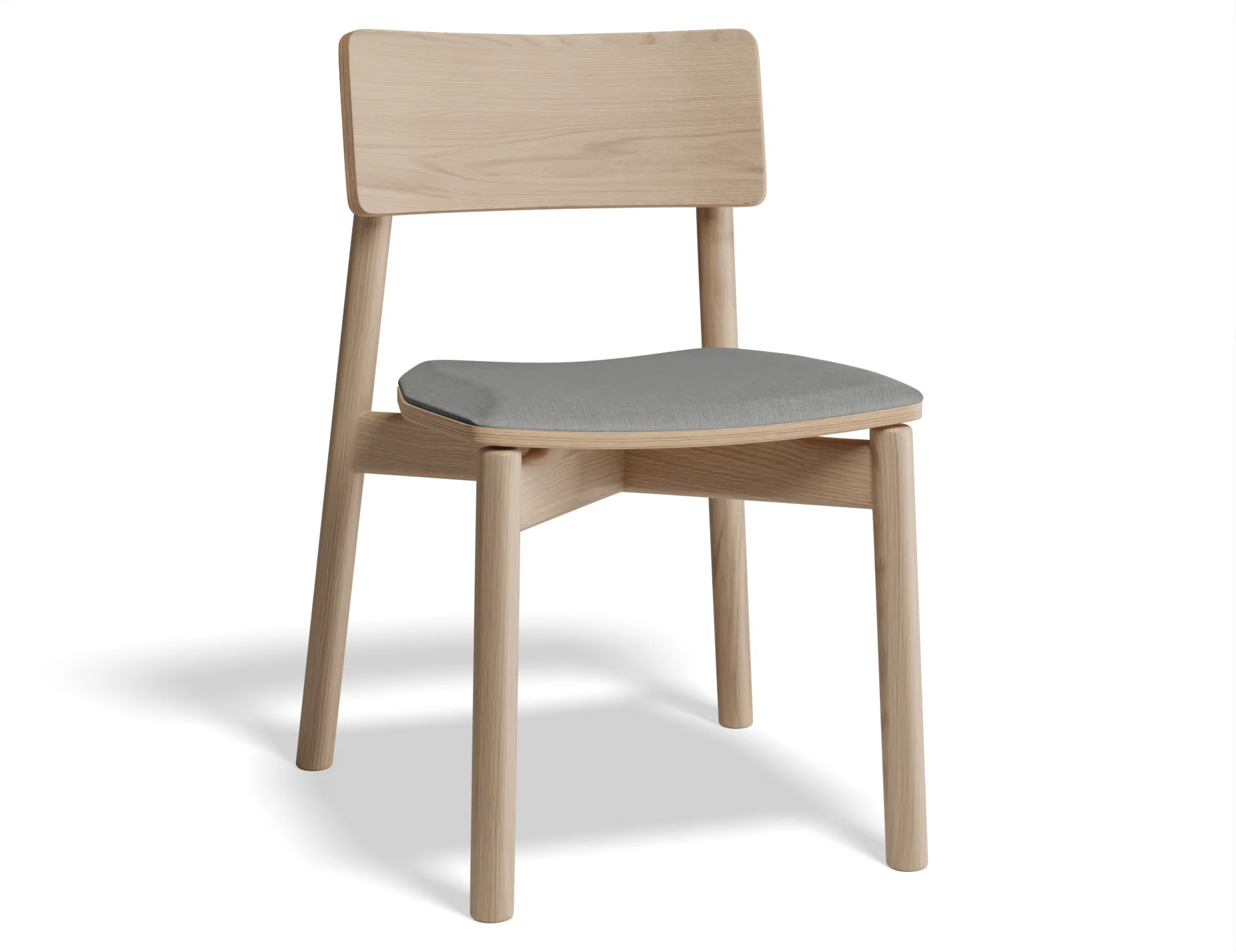 Riviera Wooden Dining Chair with upholstered seat - Image 3
