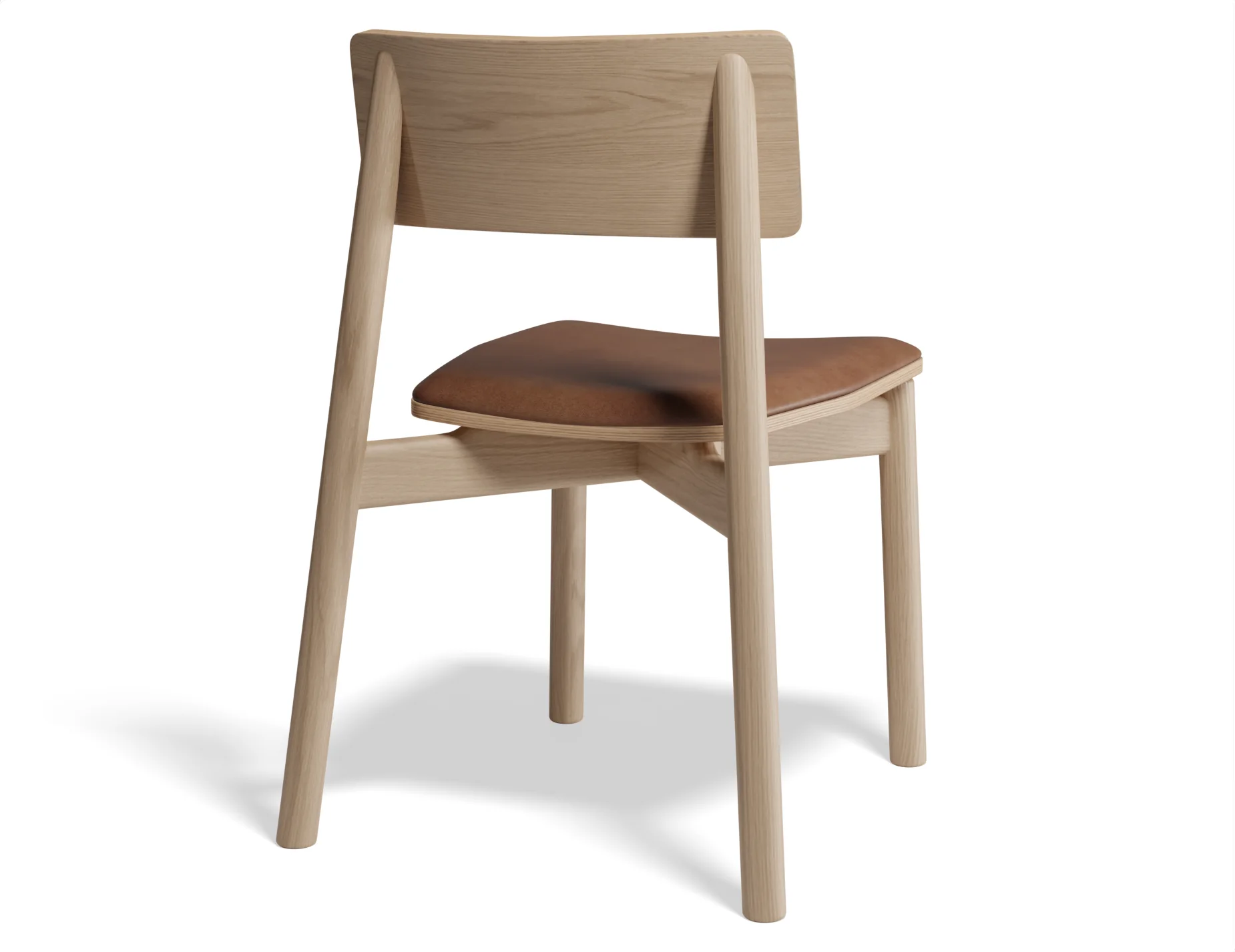 Riviera Wooden Dining Chair with upholstered seat - Image 5