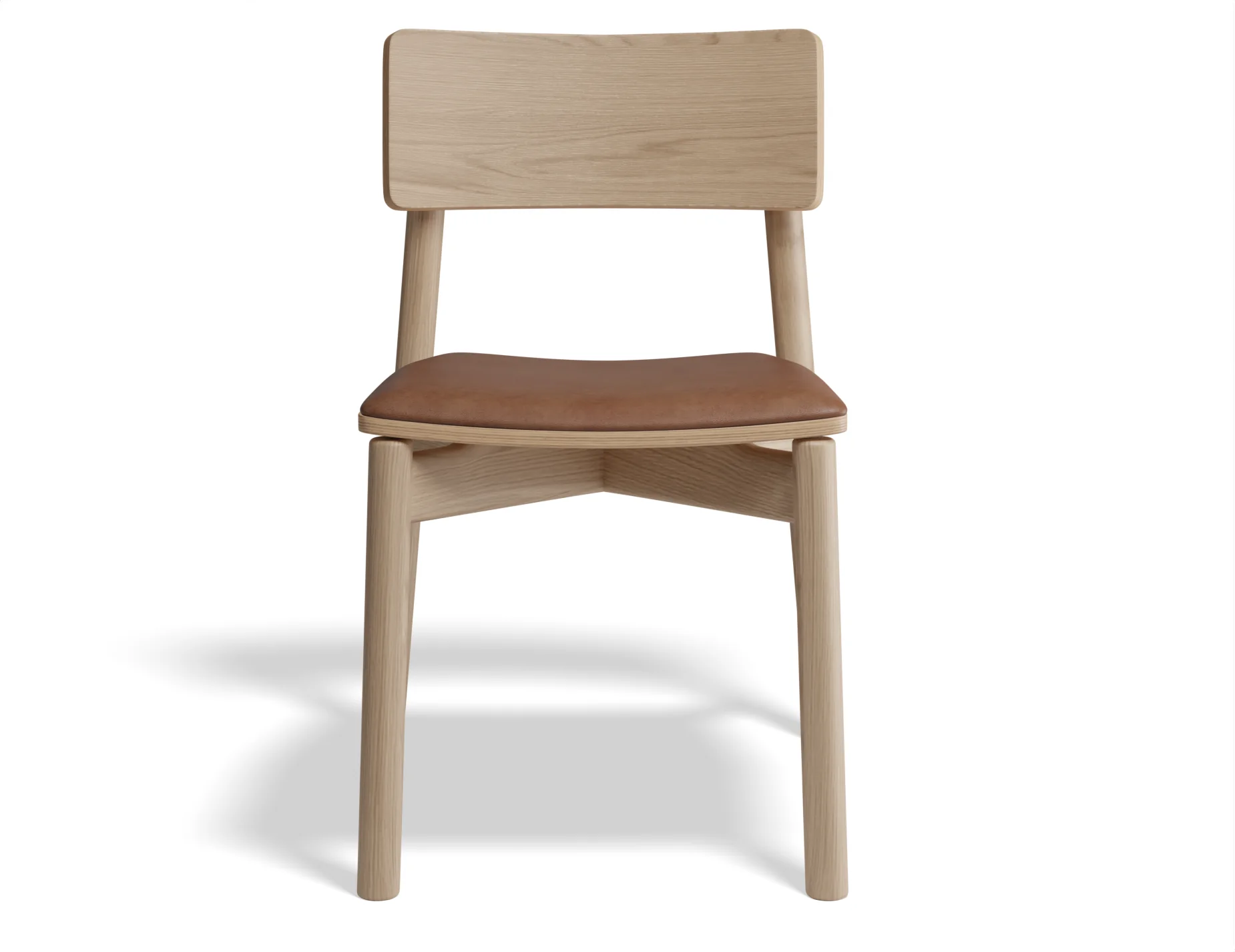 Riviera Wooden Dining Chair with upholstered seat - Image 6