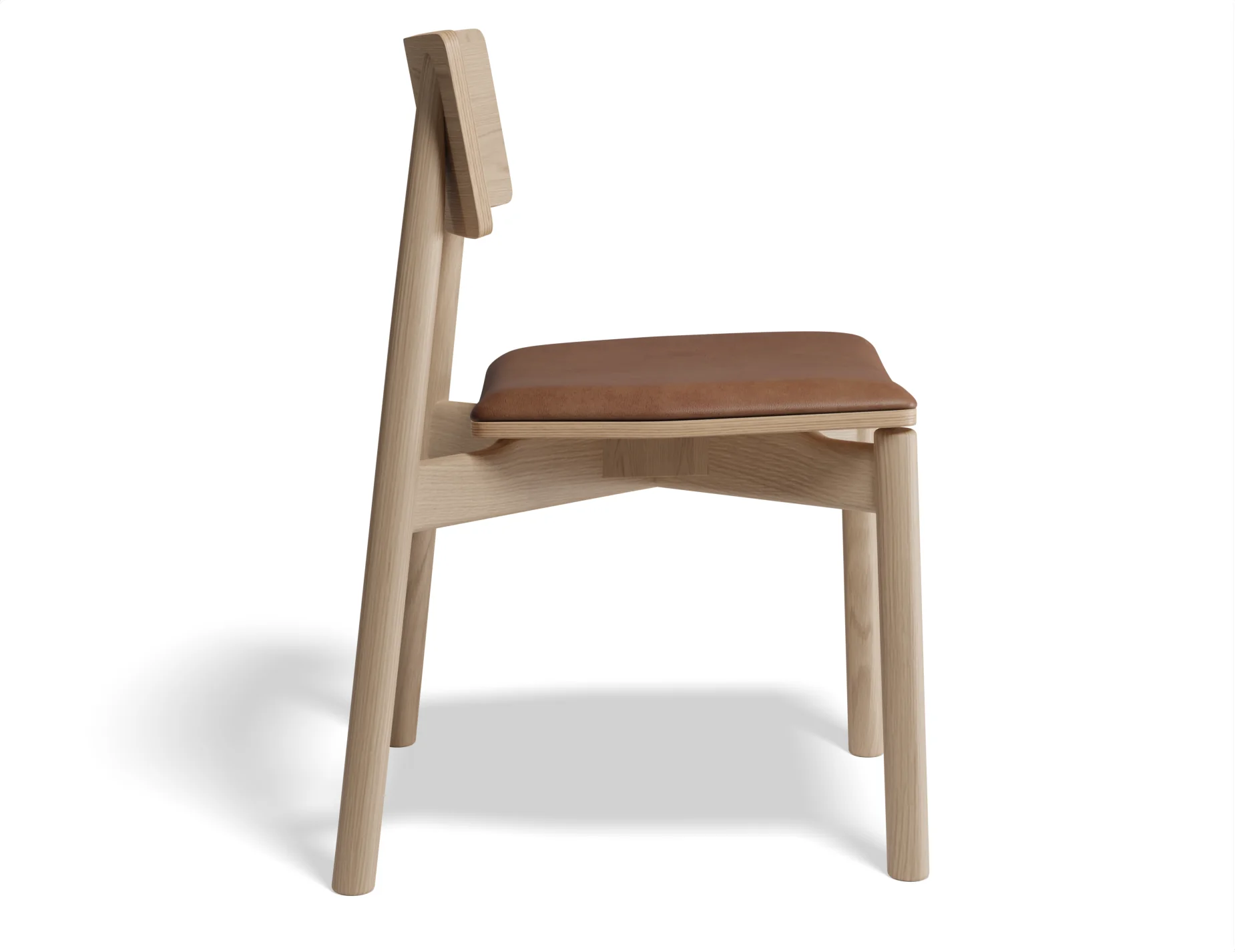 Riviera Wooden Dining Chair with upholstered seat - Image 7