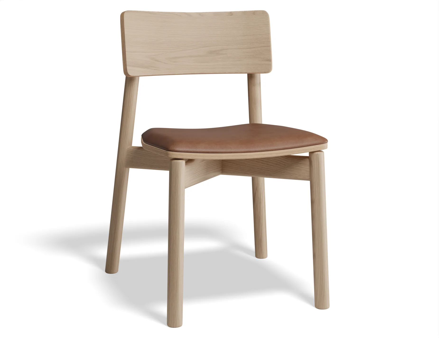 Riviera Wooden Dining Chair with upholstered seat - Image 8