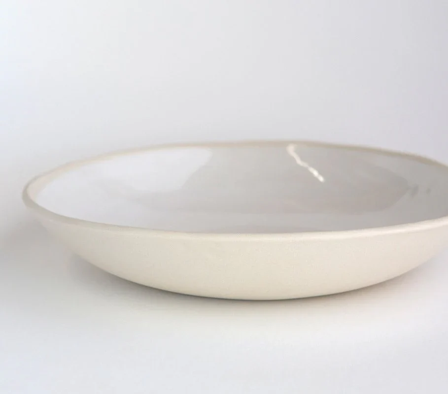 Kim Wallace Ceramic Serving bowl ~ Classic White - Image 3
