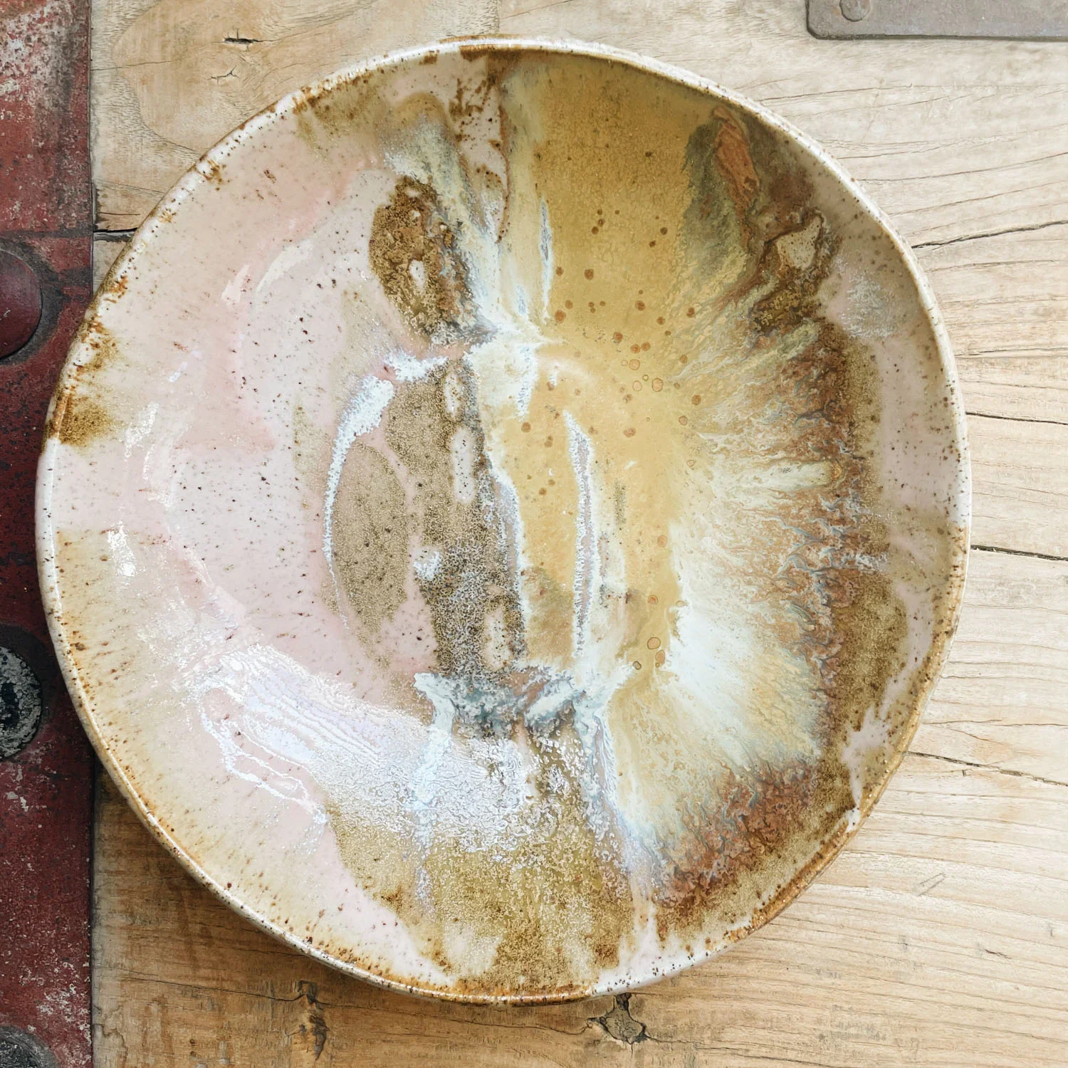 Kim Wallace Ceramic Serving Bowl ~ Earthy Retro - Image 2