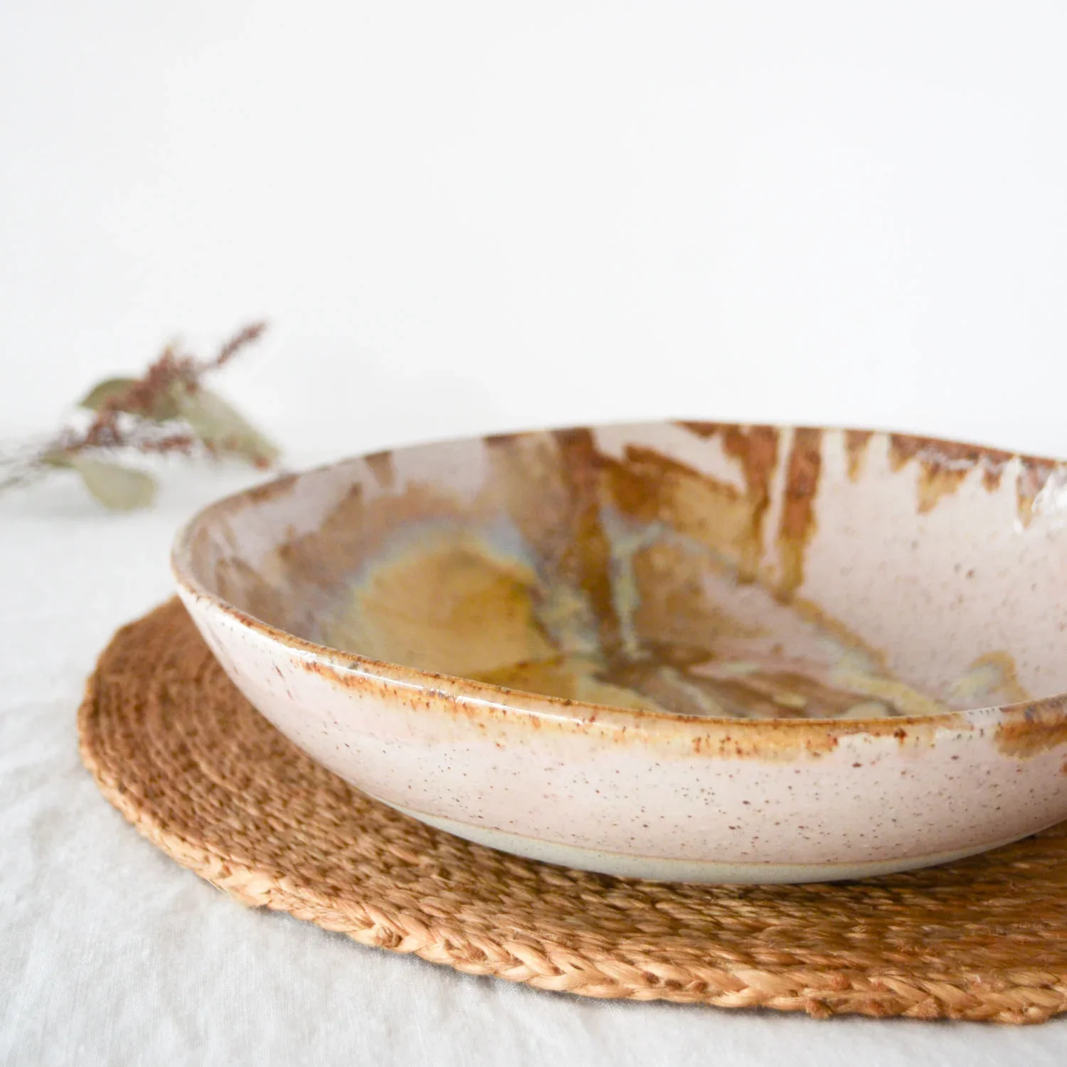 Kim Wallace Ceramic Serving Bowl ~ Earthy Retro - Image 4