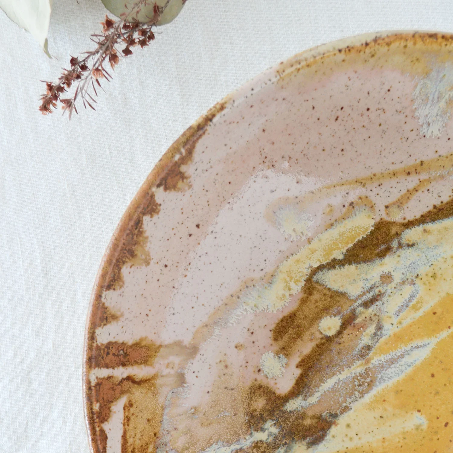 Kim Wallace Ceramic Serving Bowl ~ Earthy Retro - Image 5
