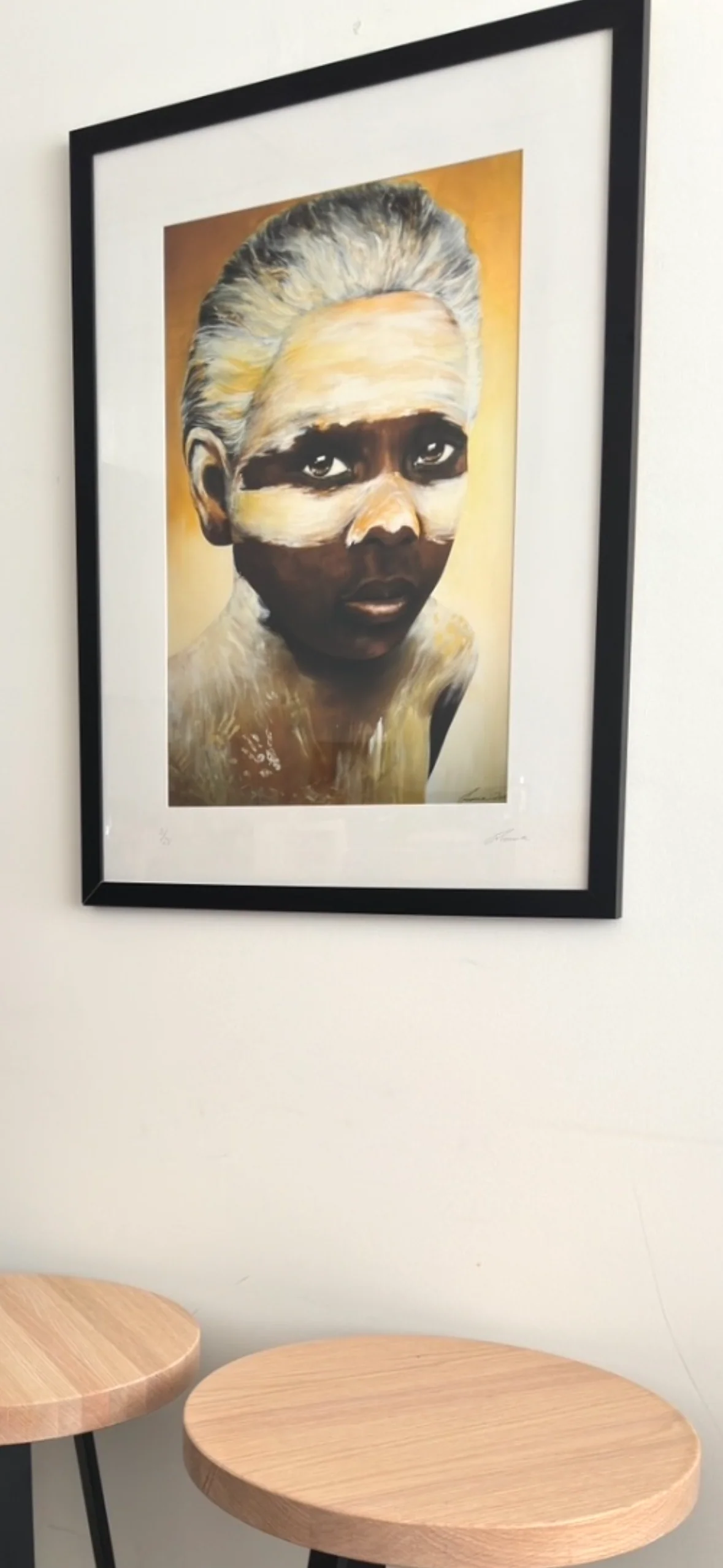 Limited Edition Ochre Boy Framed print by Artist Lionia - Image 3