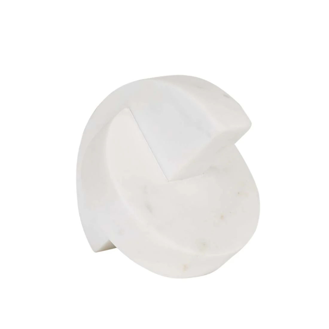 Lunara Arc Sculpture – White Marble - Image 3